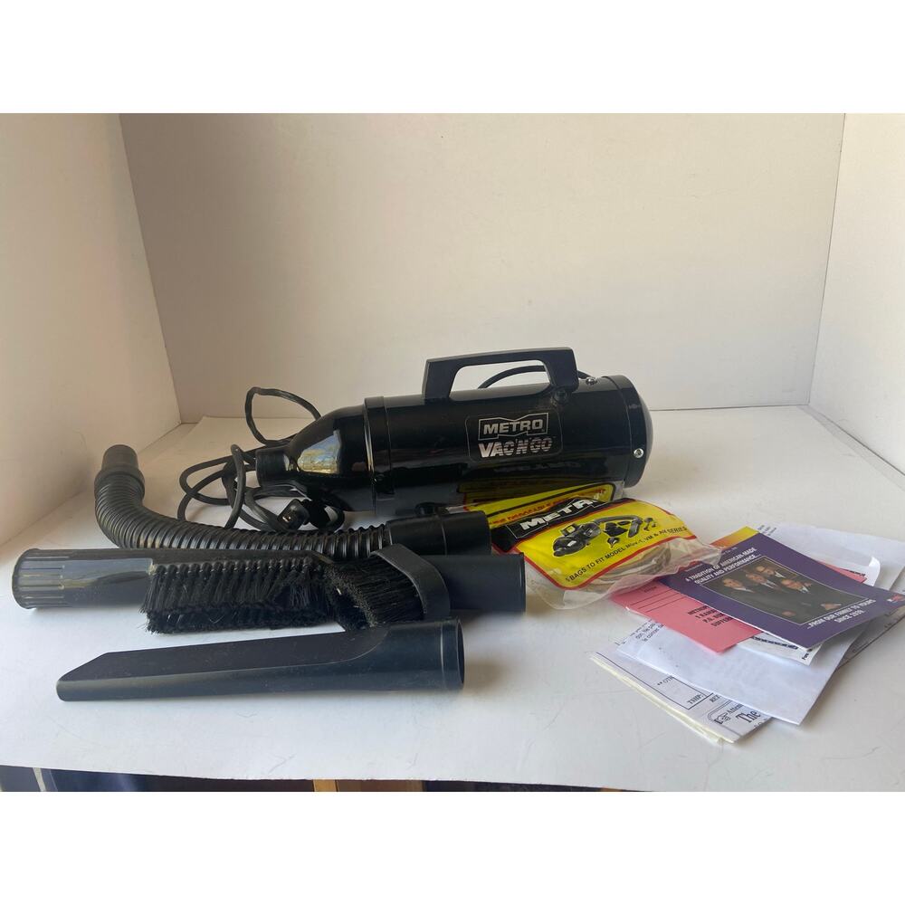 Metro Vac N Go 500 Handheld Vacuum Cleaner With New Bags Adapter With Paperwork!